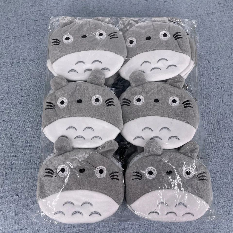 Veľkoobchod 100ks/šarža, dizajn mačka, tučniak, panda, nová plyšová 10 cm kabelka na mince peňaženky