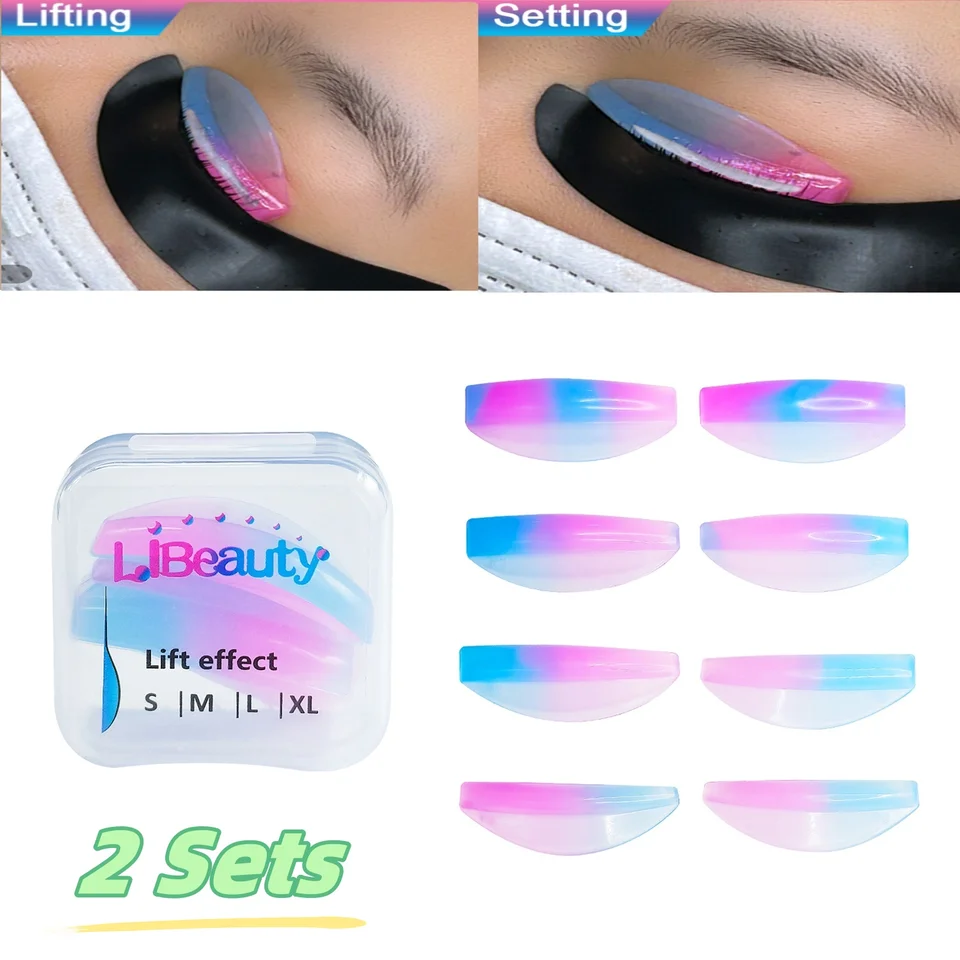Veľkoobchod 2 súpravy Curl opakovane použiteľné silikónové mihalnice Perm Perm Rod Lash Lift Shield Zdvíhacie zdvíhanie 3D riasy natáčanie príslušenstva make -up