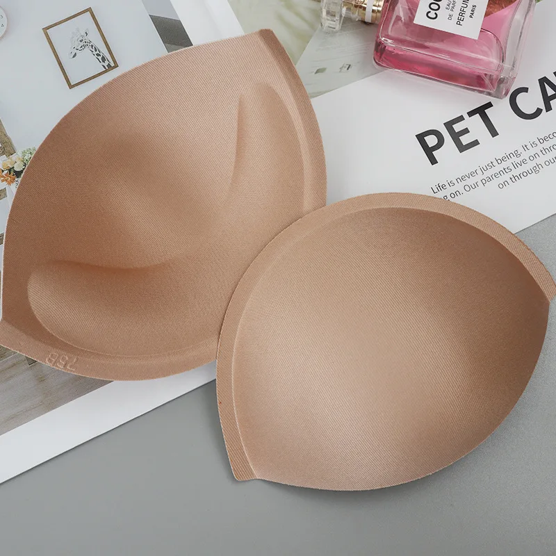 Veľkoobchod 5-30Pair New Dark Nude 75B 80B 85B 90B polkruh Push Up podložky podprsenka na svadobné šaty plávať spodnú bielizeň podrysok podložky na hrudi