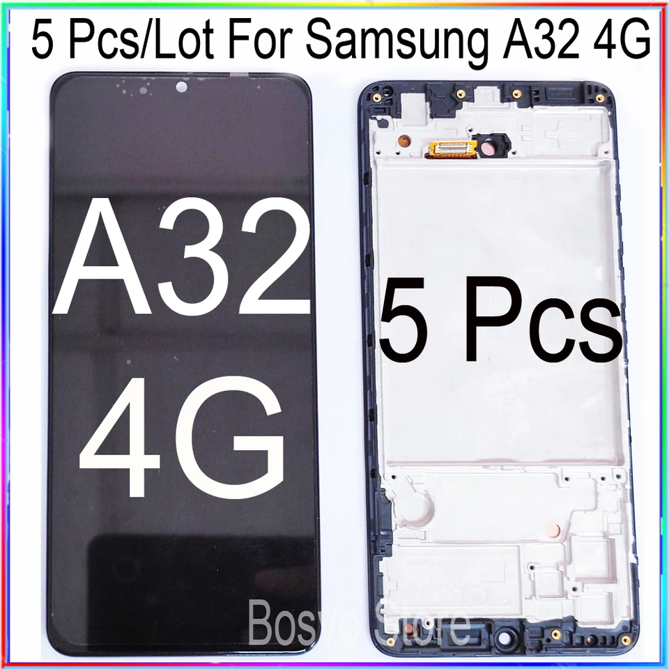 Veľkoobchod 5 kusov/šarže pre displej LCD obrazovky LCD A32 4G s dotykom s zostavou rámu A325 A325F SM-A325F/DS