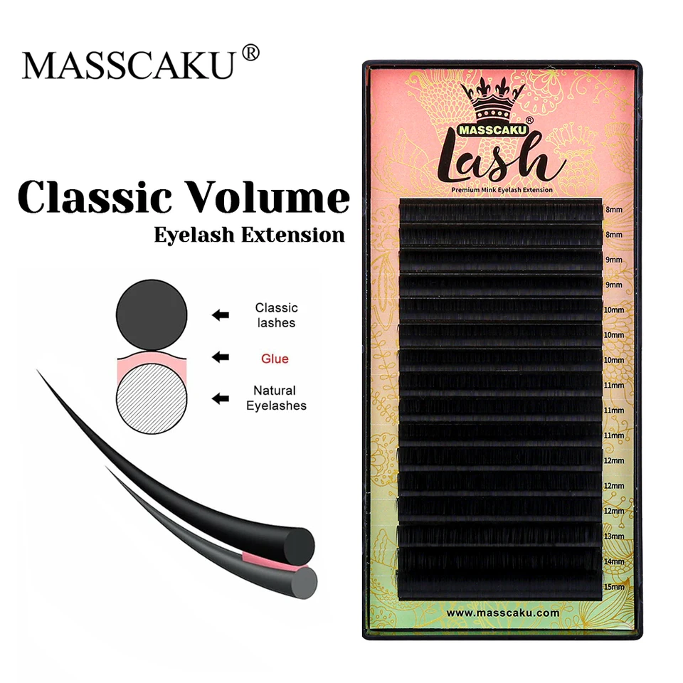 Veľkoobchod Masscaku Premium Velvet Fiber Classic Pravidelné riasy 3D ručne vyrobené ručne vyrábané ruské ruské objemy Russes Supplies