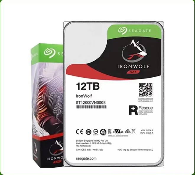 Veľkoobchod Original New Seagate Internal Enter Drive Podniková kapacita 12TB 3,5 palca ST12000VN0008 Iron-Wolf NAS CMR