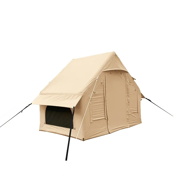 Veľkoobchod Outdoor Kamp 2 osoby Vysoko kvalitné biele veľké veľké luxusné plátno Rodinný kemp nafukovací kabína stan