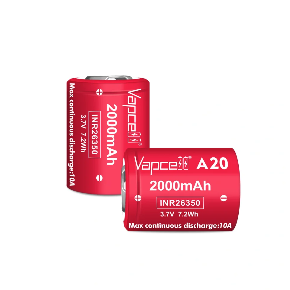 Veľkoobchod Vapcell A20 INR26350 2000MAH 10A batéria pre baterku