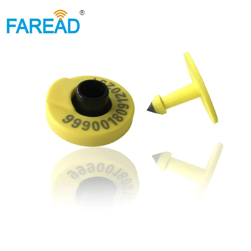 Veľkoobchod X100 párov FAREAD Animal ID Round Ear TAG pre kravu, hovädzí dobytok, ošípané, ovce RFID Identifikácia zvierat vizuálna značka HDX Standard