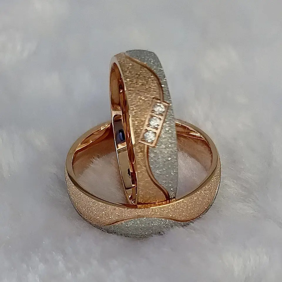Veľkoobchod západné svadobné šperky Lover's Wedding Rings Set pre mužov a ženy