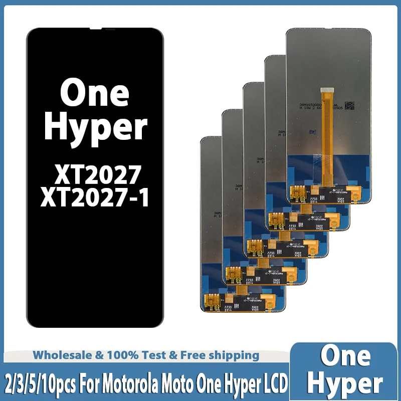 Veľkoobchodná cena Originálny displej pre Motorola Moto One Hyper LCD Frame Digitalizátor obrazovky Výmena XT2027-1 XT2027-3 LCD