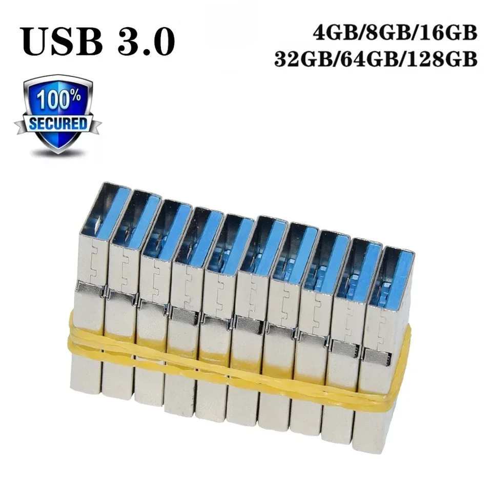 Veľkoobchodná zástrčka a prehrávanie USB 3,0 vysokorýchlostná pamäť Flash 8G 16 GB 32 GB 64 GB 128 GB 4 GB Short U Disk Semi-Fined Chip Pendrive DIY
