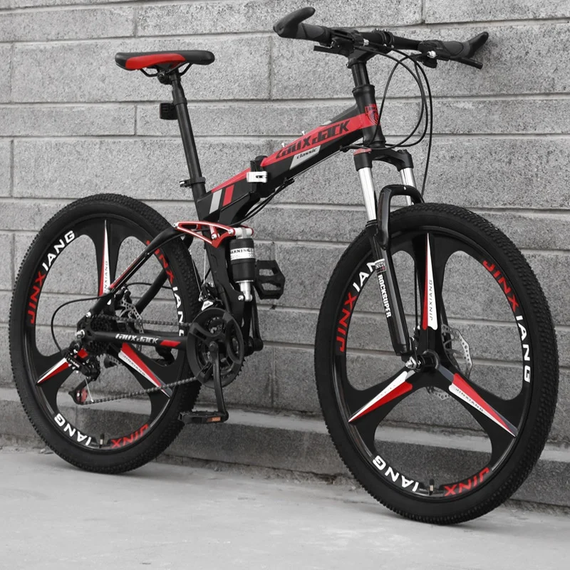 Veľkoobchodné 3-ovíkové kolesá Mountainbike Plné zavesenie 21/24/27/30 Stávky skladacie bicykel 26 palcov pre Unisex