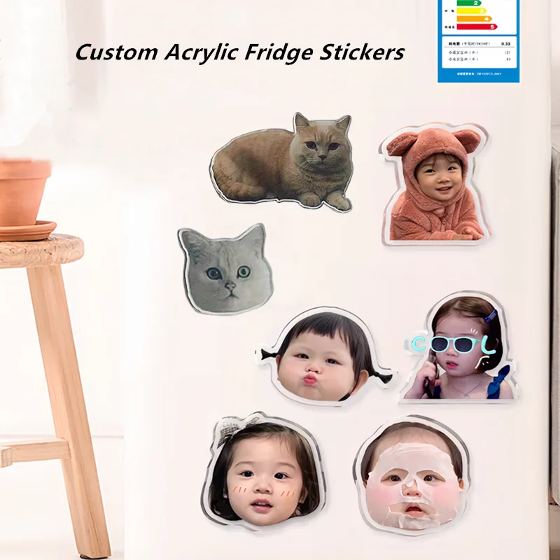 Veľkoobchodné akrylové chladnička Ciepka Cute Children Pet Star Figures Fotografie chladničky magnety anime karikatúra Keychain