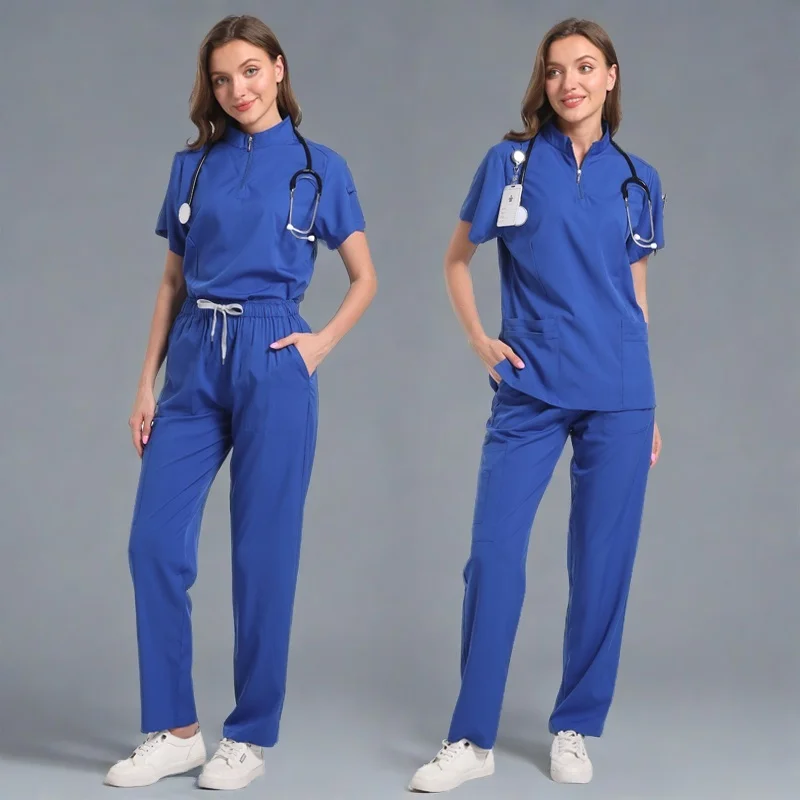 Veľkoobchodné kroviny Uniformy Súpravy Medical Stric Stretch Suit Healthcare Ošetrovateľské články Unisex Chirurgické uniformy Žena Men Uniforma