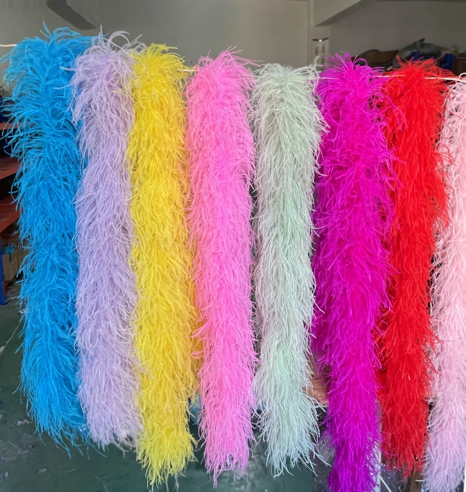 Veľkoobchodné pštrosové perie Boas 6. 10. Fluffy Plume Shawl Prírodná pštrosová dekorácia dekorácie Rižné šaty Prispôsobené