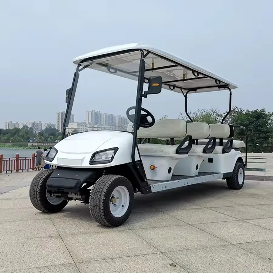 Veľkoobchodné solárne panely poháňané golfové auto 72V dospelých Scooter Litium Battery Off Road Beach Buggy Elektrický golfový košík 4 6 leží