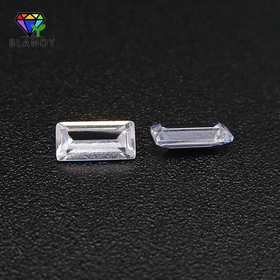 Veľkosť 1,5*2 mm ~ 2*4 mm aaaa obdĺžnik tvar bagety rezané biele kubické zirkónia 2,5*5 mm cz syntetické drahokamy kameňa pre šperky