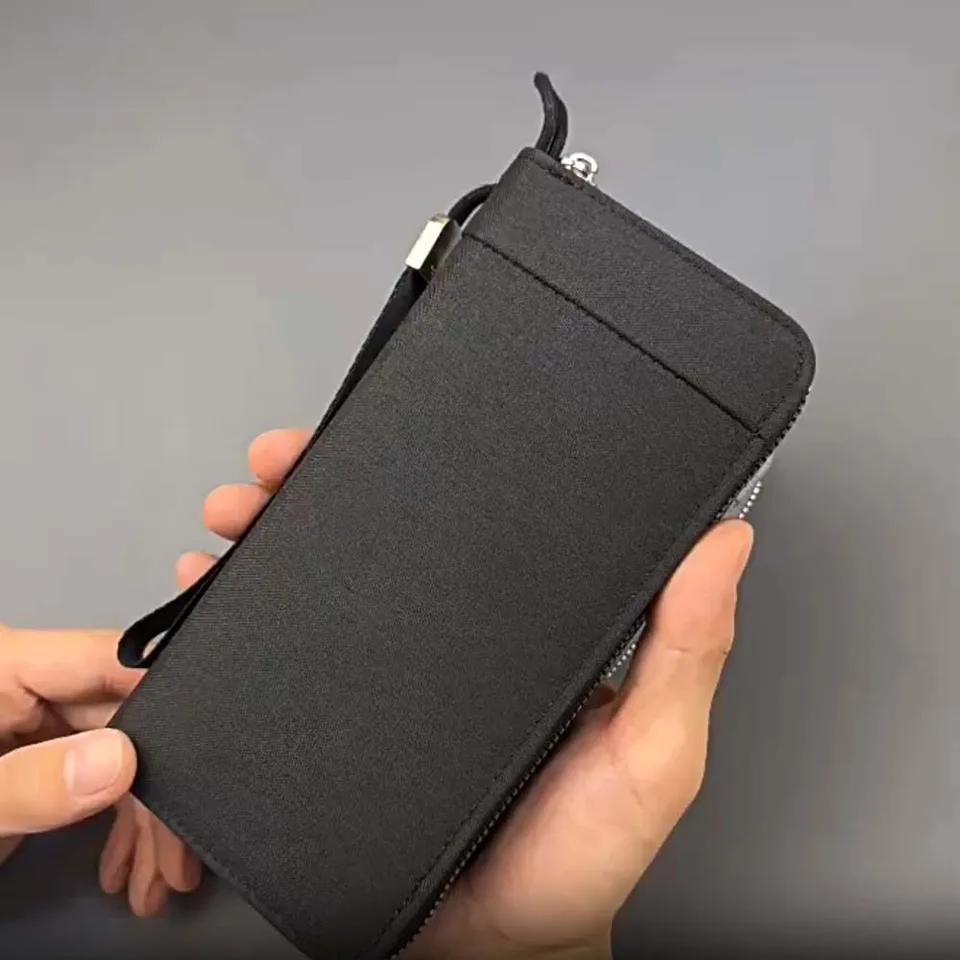 Veľká kapacita Canvas Pánska peňaženka Klasický viacnásobný držiteľ kariet Denim Phone Bag Poznámka Časť za leta dlhú obchodnú kabelku
