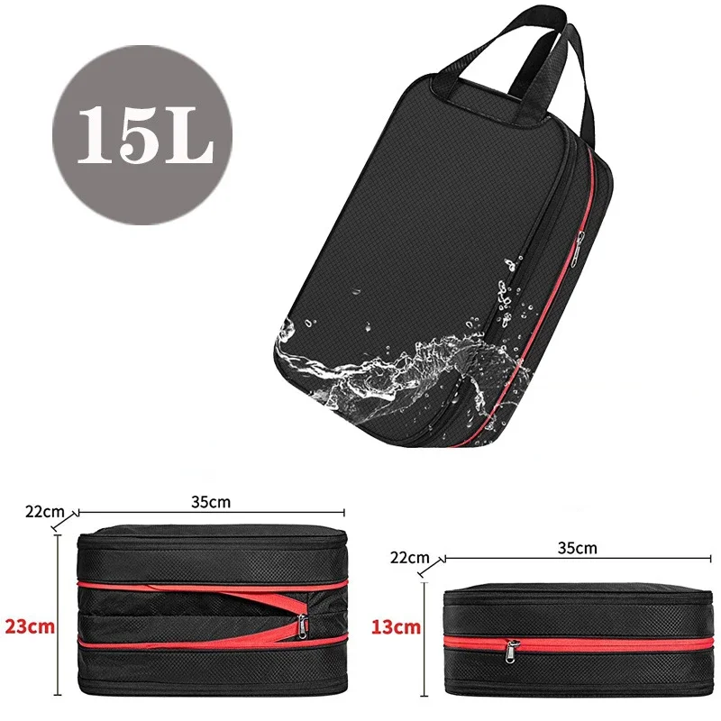 Veľká kapacita cestovného balenia Nylon Double Compression Storage Bag Prenosné cestovné odevy Organizátor 9L 15L 26L
