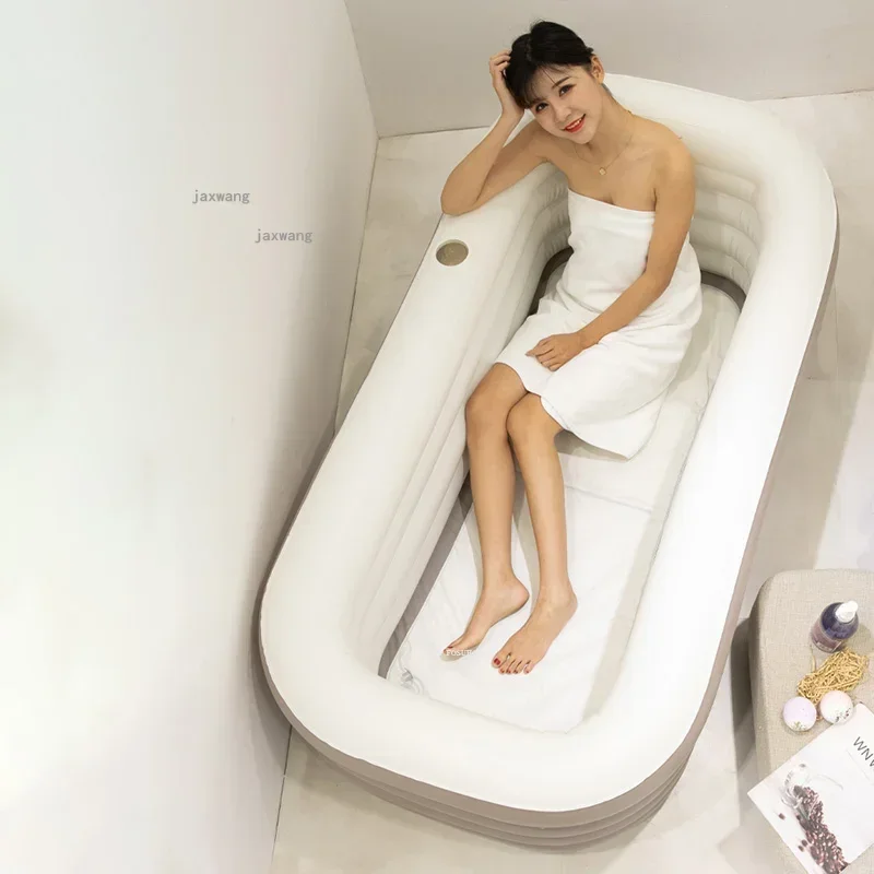 Veľká kapacita nafukovacie vane skladanie dospelých vaňa s vaňou celotelové kúpeľné kúpeľňa prenosný malý byt plastový bidet