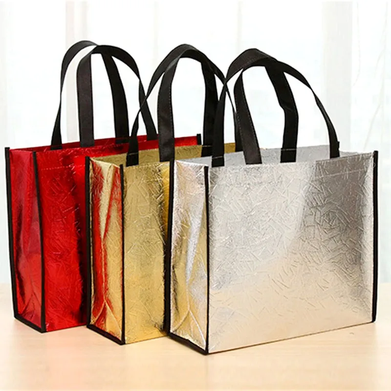 Veľká kapacita nákupná taška Ženy Opätovné použiteľné plátno Cestovné úložné tašky laserové trblietky ženská kabelka s potravinami Canvas Tote Eco Bag