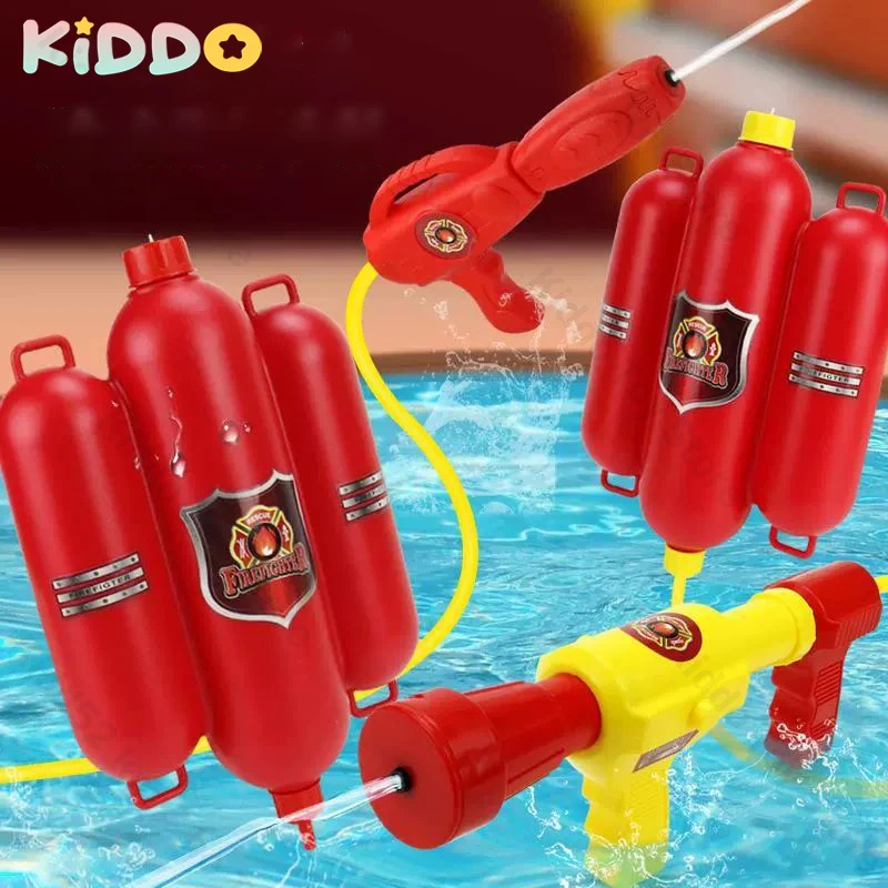 Veľká kapacita Vodná zbraň hasič batohu vodná pištoľ vytiahnite strelcovú pištoľ Soaker Beach Water Games Outdoor Hračky pre deti darček