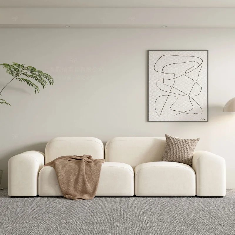 Veľká mäkká obývacia izba Sofas Unikátny príchod biela podlaha moderná lenivá pohovka kreslo