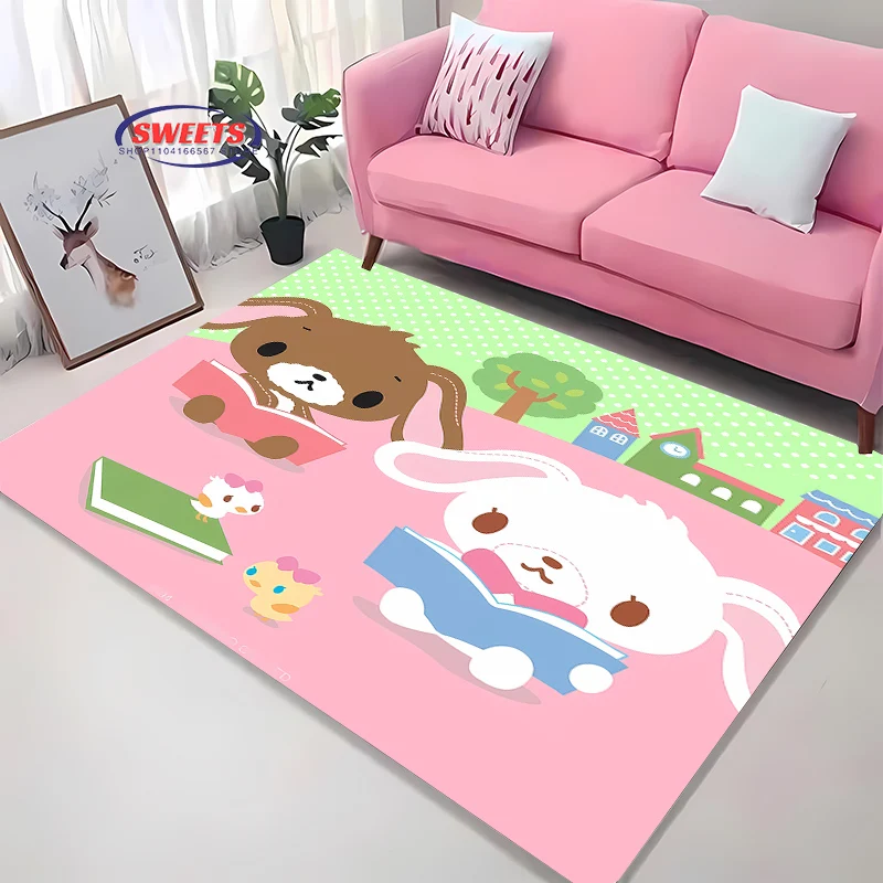 Veľká plocha ružový koberec S-Sugarbunnies pre domácu obývaciu izbu detská spálňa, pohovka rohožka