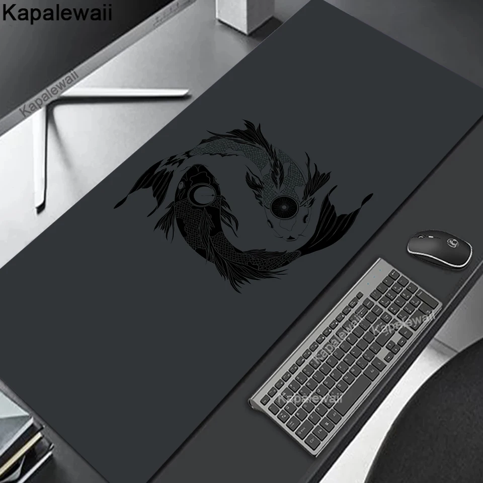 Veľká podložka Mousepad Yin Yang Koi Fish Mouse Mouse Pad Klávesnica Herné doplnky Myš Mouse Mouse Mouse Office Computer PC PC Gamer