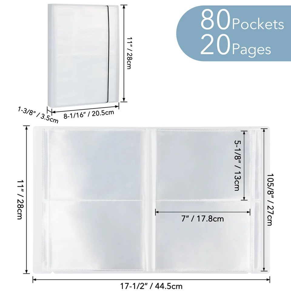 Veľká priehľadná známka a rezanie zomiera zložka skladovacích kníh zložky 8.1x11inch Sticker Storage Album Magnetické listy pre remeselníky pre domácich majstrov