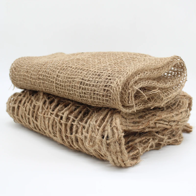 Veľká sieťovina Jute Cloth Svadobná dekorácia Photografia Pozadie Handrička Hrubá ochrana svahu Juta Designer DIY Material tkanina