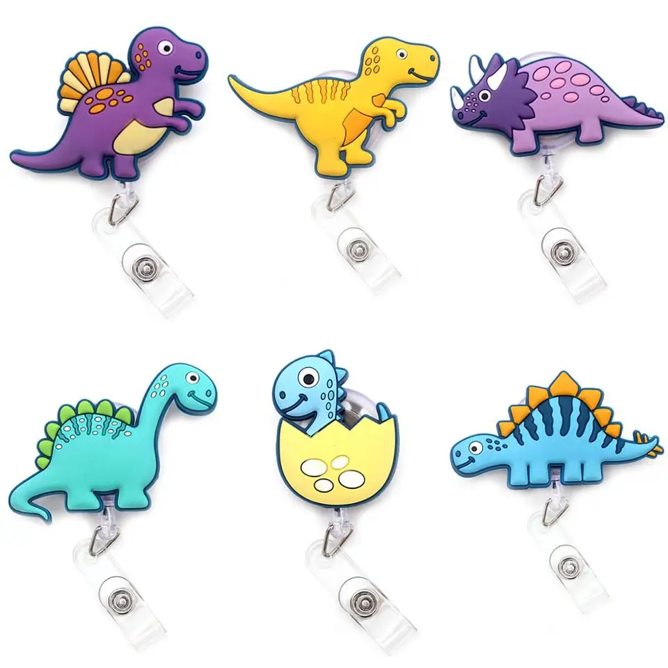 Veľká veľkosť Dinosaurus stiahnuteľný držiteľ karty odznak navijak výstava sestry Enfermera Namera Hortine Hospital Doctor Použitie karta