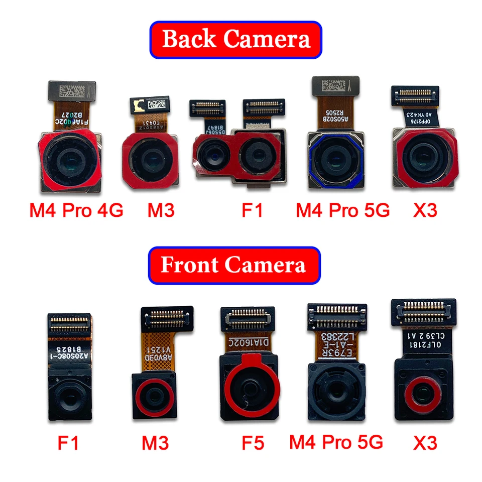 Veľká zadná hlavná zadná kamera Flex kábel pre Xiaomi POCO X3 F1 M3 M4 PRO 5G F5 Malý predný fotoaparát Flex