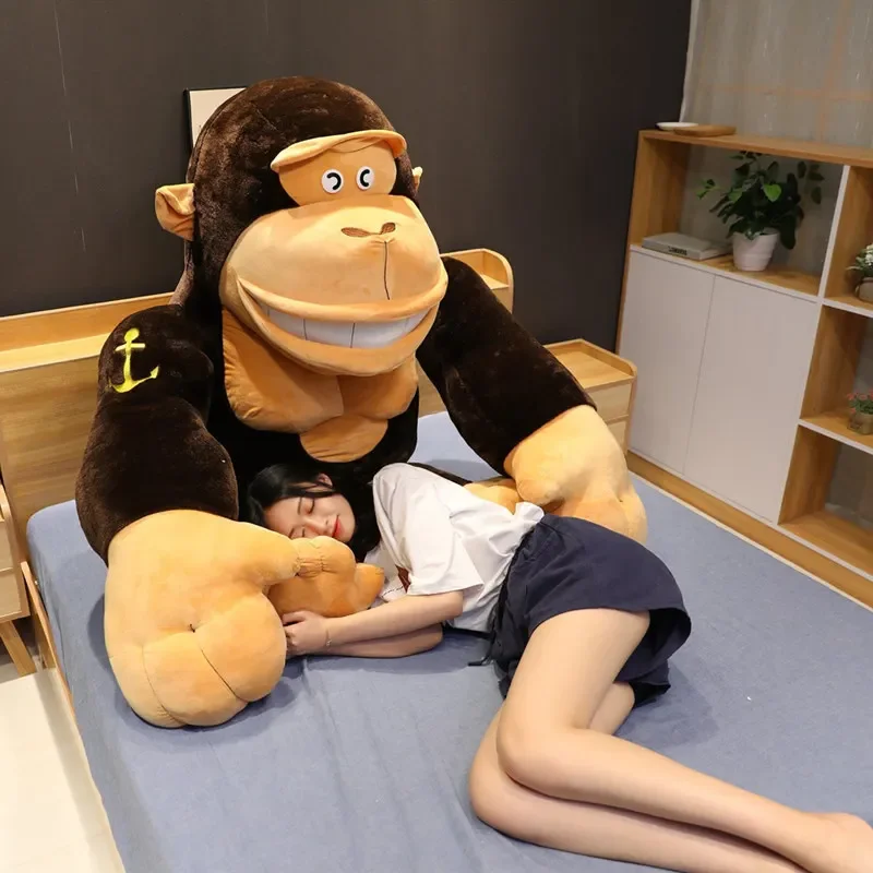 Veľká živočíšna plyšová hračka Gorilla čierny kráľ Kong Kreatívna simulácia plnená zvieratá Monkey Doll Hračky pre deti vianočný darček
