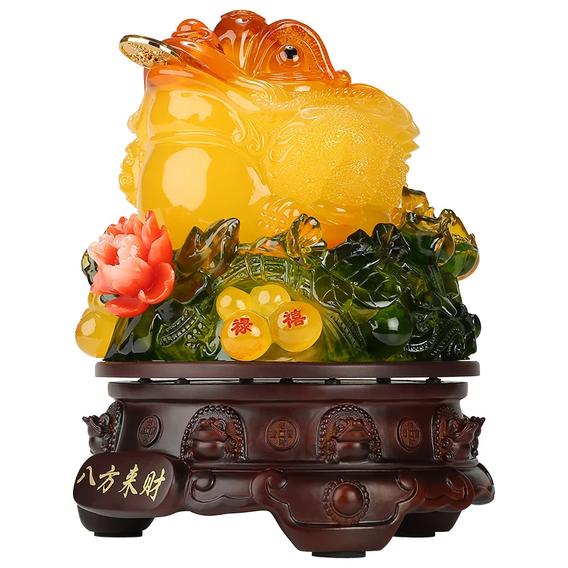 Veľká žltá ropucha šťastná dekorácia tri stôp Cicada New Store Otváracie darčeky domov feng shui zhromaždenie dekorácie