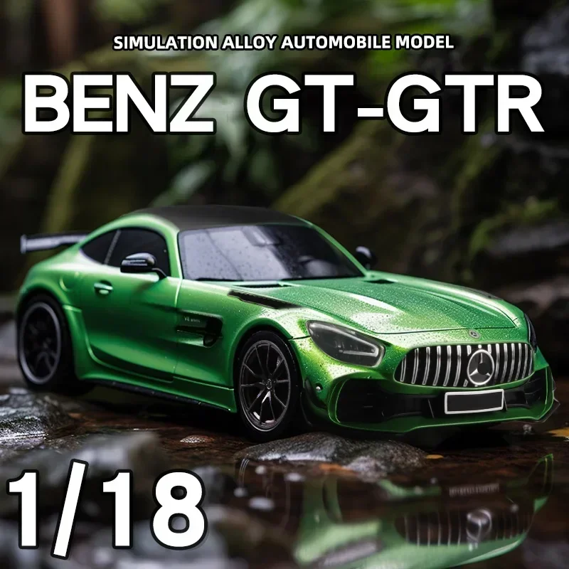 Veľké 1:18 Mercedes-Benz AMG GTR Model kovový kov kovový odlievkový odber vozidiel Zvuk a ľahká miniatúrna hračka pre chlapcov
