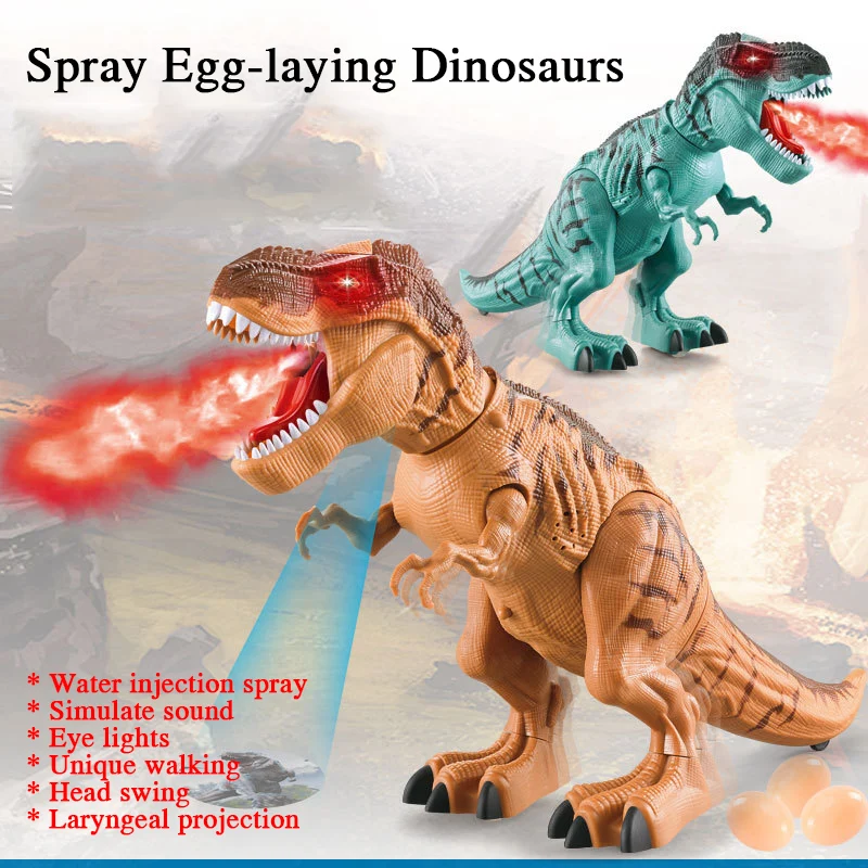 Veľké elektrické hračky dinosaurus Walking Jet Dinosaur World s mechanickým hlasom Tyrannosaurus Rex Luminous Egg Chids