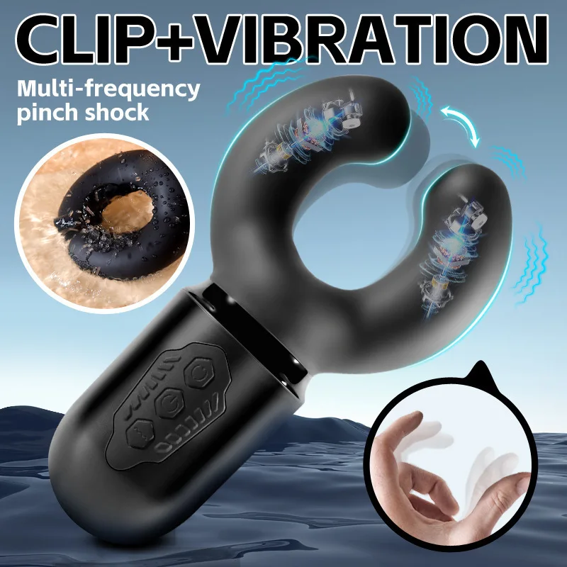 Veľké kliešte Klip Massager Muž a ženská masturbácia penis kruhový vibrátor Penis zväčšenie stimulácie erekcie 섹스알몸