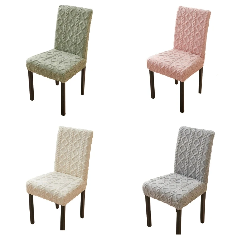 Veľké kryty stoličiek pre jedáleň, Jacquard Stretch Slipcover pre výšku chrbta Drop Drop Doprava