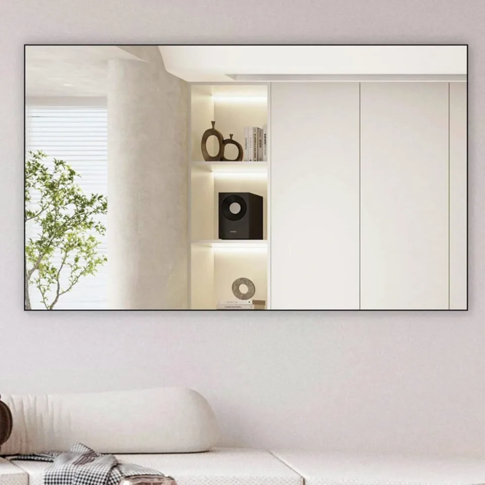 Veľké nástenné zrkadlo 60x36 palca, kúpeľňa, je možné použiť domácu dekoráciu, stenu zrkadla obdĺžnika, vodorovné alebo vertikálne zavesenie.