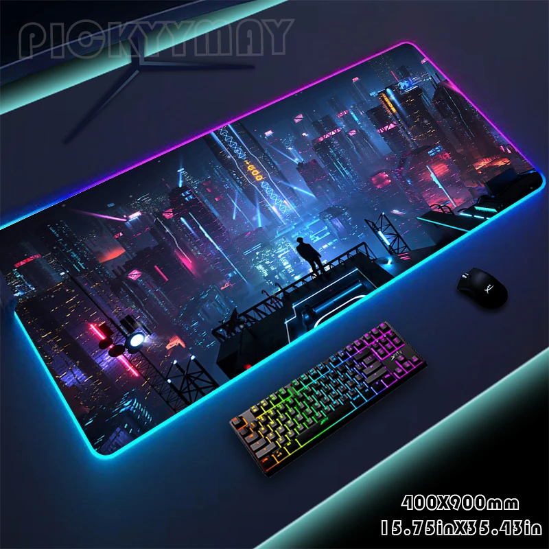 Veľké rohože Penk LED Desk Mats XXL RGB počítačový myš na myš
