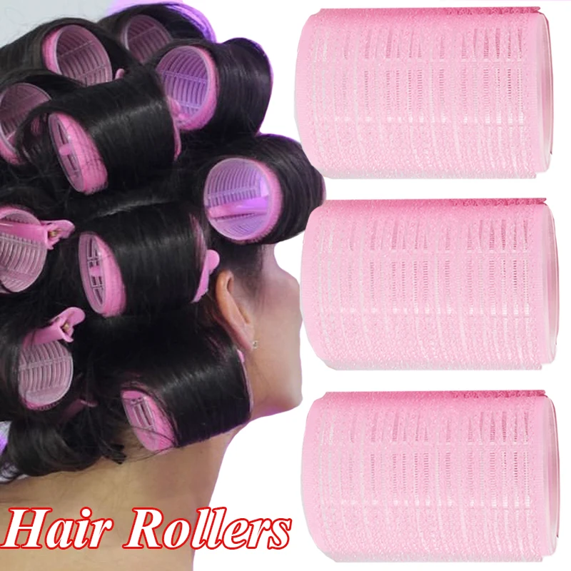 Veľké sebapoškodzujúce vlasové valčeky Kaderné kaderníctvo Domov Používajte DIY Magic Hair Bangs bez tepelného curlingového valca pre ženy v styling