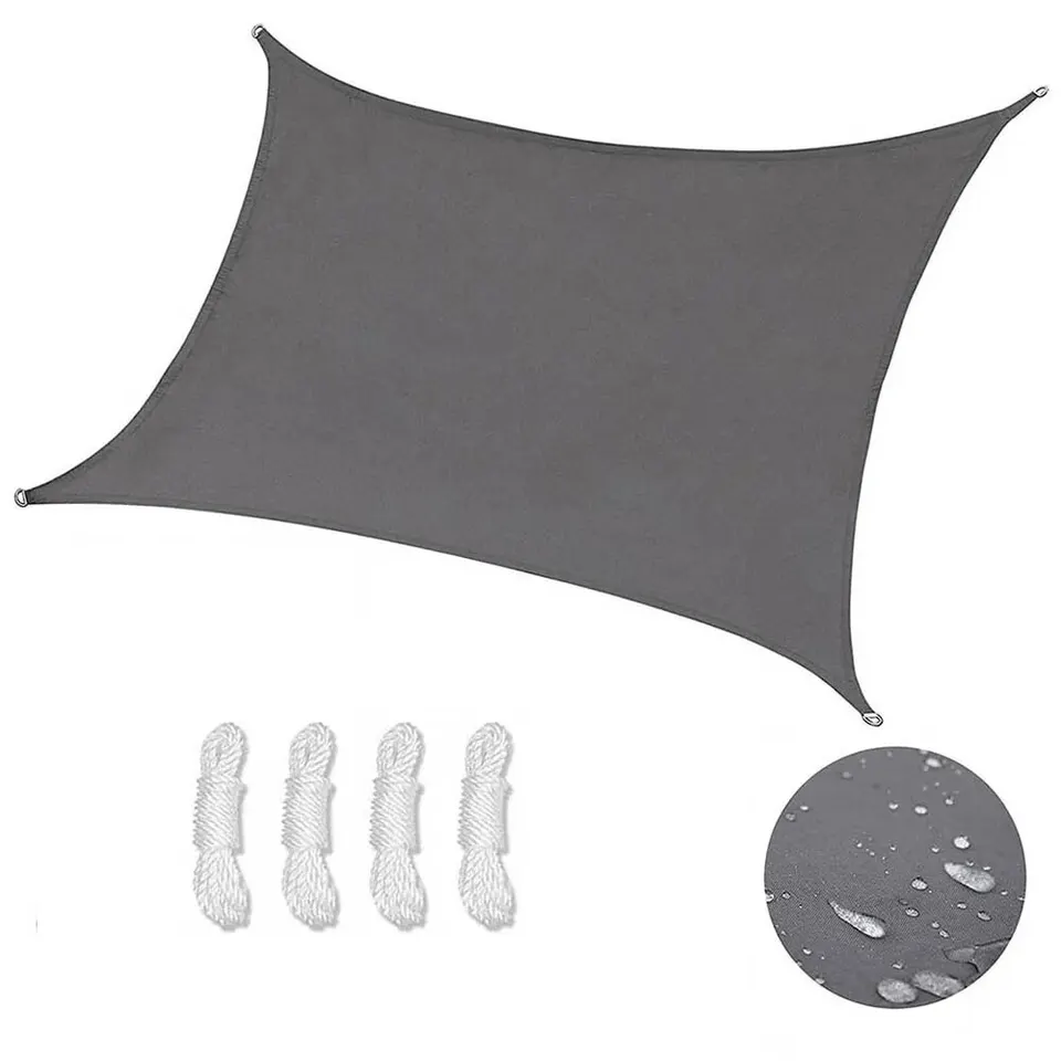 Veľké veľkosti obdĺžnik Sun Shade plachty nepremokavá vonkajšia záhradná terasa Party Sun Sun Awing Sun Canopy pre plážový kempingový bazén
