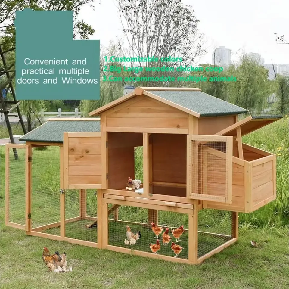 Veľké vonkajšie dvere odnímateľné vodotesné zvieracie domáce zviera Drevené zajačiky Hutch Rabbit House Klietka Drevená kuracie mäso s rebríkom
