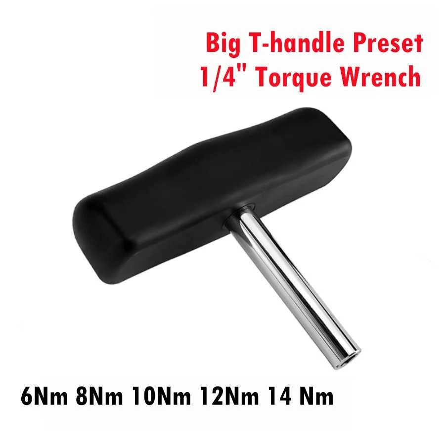 Veľký 6-14nm Twr-Torque Torque Torque Wrencdriver Tool Torque Torque Torque Torquer Fit Fit Štandardný 1/4 