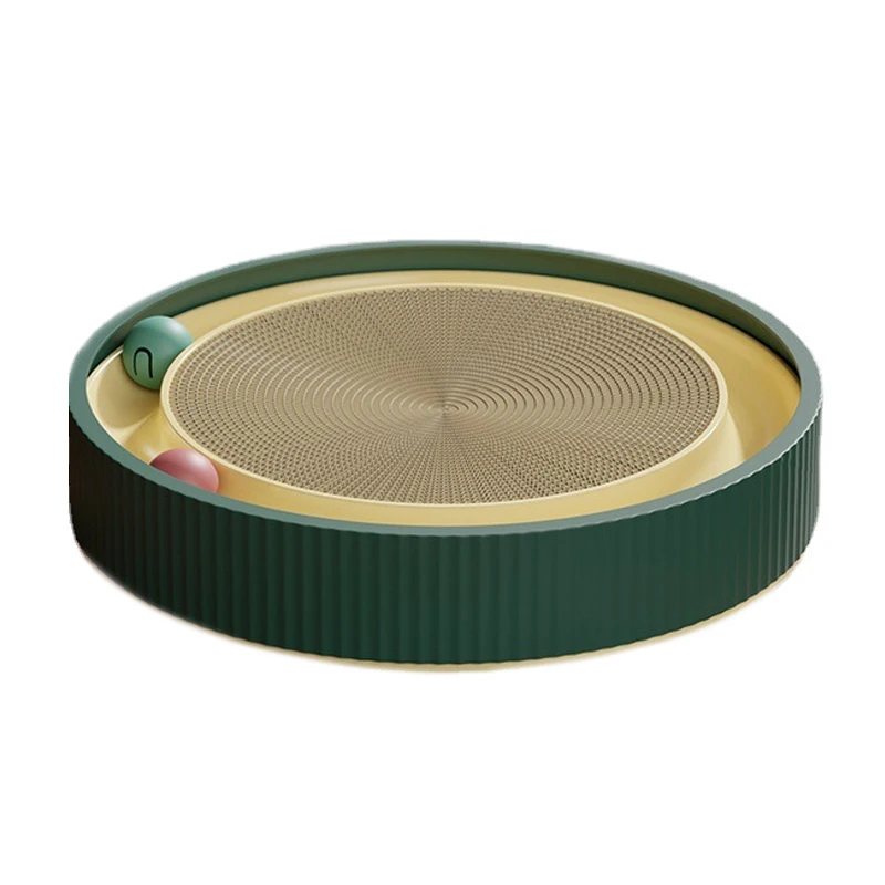 Veľký mačkový škrabanec Padsreplacejateľné vlnité papierové papierové koleso mačacie posteľ Scratchers nábytok s hračkou Ball Rugged odolný produkt domácich miláčikov