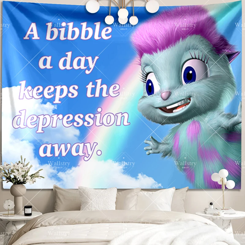 Veľký textilný bibll hovorí, že Trippy anime meme tapisérie stena zavesenie pre spálne pozadie handrika prikrývka stena dekorácie obrusový tapiz