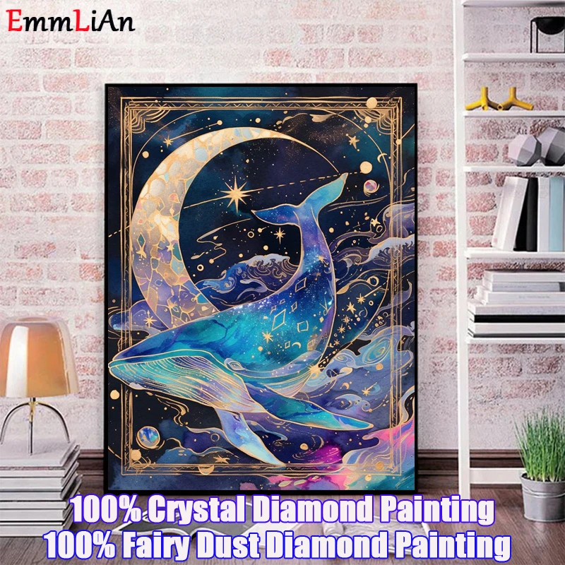 Veľryba víla prach Drill Diamond Painting Cat Cross Stitch Kit Diamond výšivka DIY krištáľová mozaika