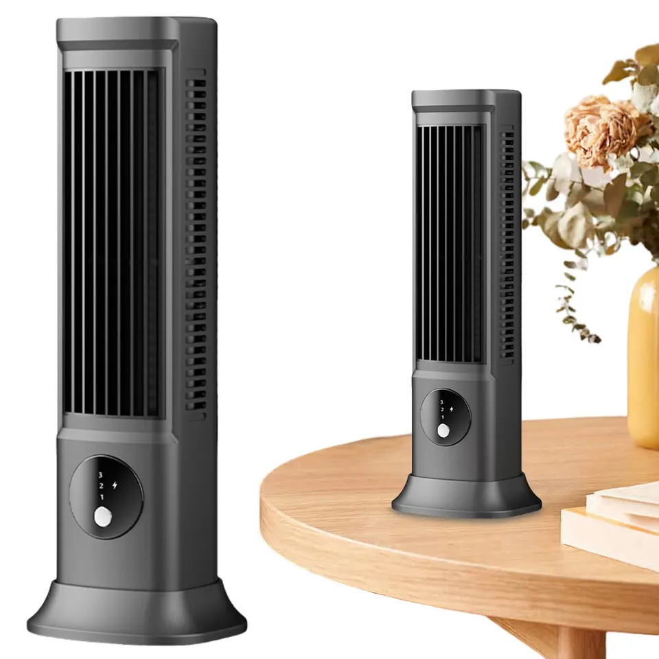 Vežový ventilátor 3 Speeds Desktop ventilátor USB nabíjateľný osobný ventilátor tiché chladenie pre domácu kanceláriu spálne