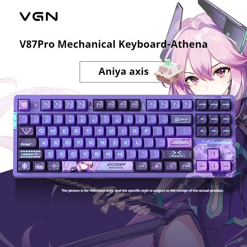 VGN V87 Pro Gaming Mechanická bezdrôtová klávesnica Bluetooth Type-C Dynamic RGB Ergonomic Win Mac NKRO PC Gaming Keyboard