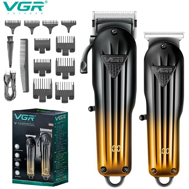 VGR Combo Kit Hair Clipper Profesionálny bradový zastrihávač pre mužov