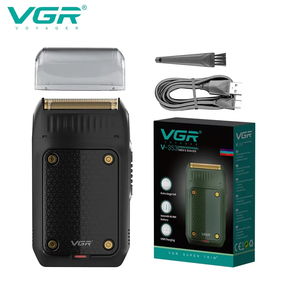 VGR Razor Professional holiaci strojčeka Nabíjateľné bradové zastrihávače Elektrické vlasové zastrihávače reciprotingový stroj na holenie pre mužov V-353