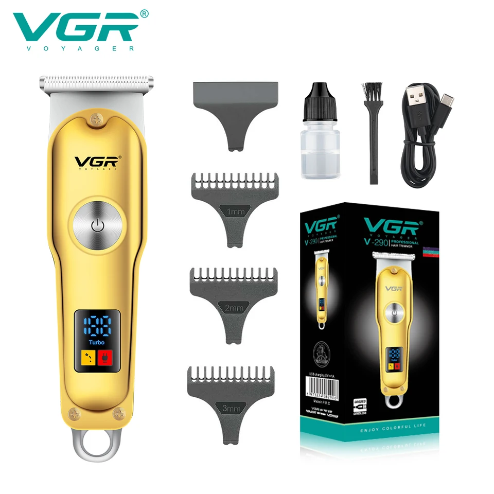VGR Vlasy Trimmer Mini Clipper Profesionálne strihanie vlasov Mahcine Profesionálny nabíjateľný elektrický brotter pre mužov V-290